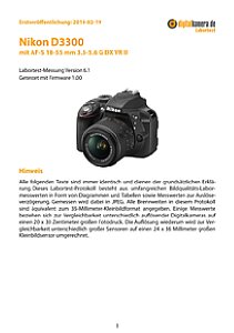 Nikon D3300 mit AF-S 18-55 mm 3.5-5.6 DX VR G II Labortest, Seite 1 [Foto: MediaNord]