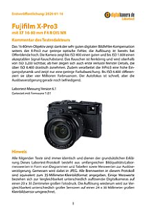 Fujifilm X-Pro3 mit XF 16-80 mm F4 R OIS WR Labortest, Seite 1 [Foto: MediaNord]