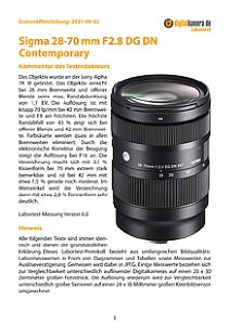 Sigma 28-70 mm F2.8 DG DN Contemporary mit Sony Alpha 7R III Labortest, Seite 1 [Foto: MediaNord]