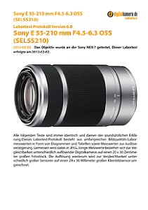 Sony E 55-210 mm F4.5-6.3 OSS (SEL55210) mit NEX-7 Labortest, Seite 1 [Foto: MediaNord]