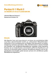 Pentax K-1 Mark II mit HD DFA 24-70 mm F2.8 ED SDM WR Labortest, Seite 1 [Foto: MediaNord]