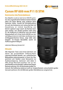 Canon RF 600 mm F11 IS STM mit EOS R5 Labortest, Seite 1 [Foto: MediaNord]