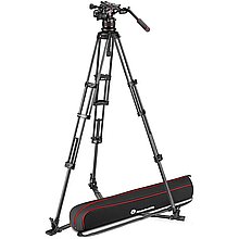 Manfrotto MVK612TWINGC Nitrotech 612 & Carbon Doppelrohr-Stativ mit Bodenspinne