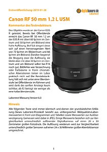 Canon RF 50 mm 1.2 L USM mit EOS R Labortest, Seite 1 [Foto: MediaNord]