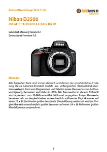 Nikon D3500 mit AF-P 18-55 mm 3.5-5.6G DX VR Labortest, Seite 1 [Foto: MediaNord]
