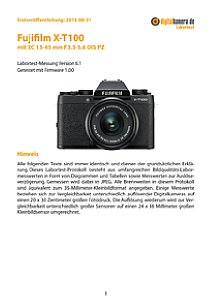 Fujifilm X-T100 mit XC 15-45 mm F3.5-5.6 OIS PZ Labortest, Seite 1 [Foto: MediaNord]