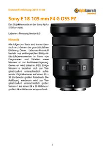 Sony E 18-105 mm F4 G OSS PZ  (SELP18105G) mit Alpha 5100 Labortest, Seite 1 [Foto: MediaNord]