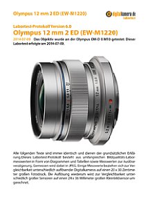 Olympus 12 mm 2 ED (EW-M1220) mit OM-D E-M10 Labortest, Seite 1 [Foto: MediaNord]