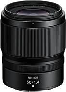 Das Nikon Z 50 mm F1.4 sieht äußerlich aus wie das 35 mm F1.4. Die Abmessungen inklusive Filtergewinde sind identisch. [Foto: Nikon]