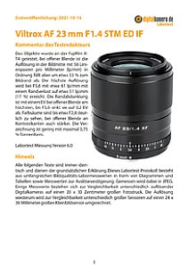 Viltrox AF 23 mm F1.4 mit Fujifilm X-T4 Labortest, Seite 1 [Foto: MediaNord]