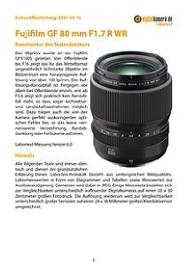 Fujifilm GF 80 mm F1.7 R WR mit GFX100S Labortest, Seite 1 [Foto: MediaNord]