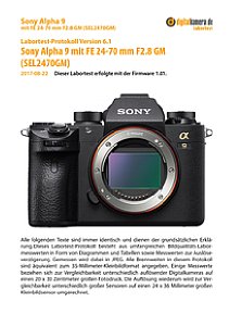 Sony Alpha 9 mit FE 24-70 mm F2.8 GM (SEL2470GM) Labortest, Seite 1 [Foto: MediaNord]