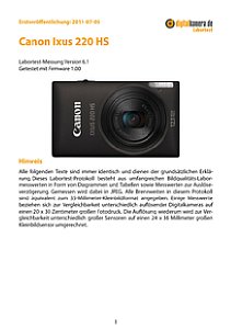 Canon Ixus 220 HS Labortest, Seite 1 [Foto: MediaNord]