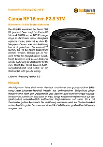 Canon RF 16 mm F2.8 STM mit EOS R5 Labortest, Seite 1 [Foto: MediaNord]