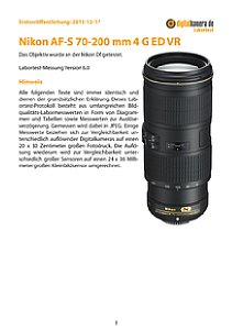 Nikon AF-S 70-200 mm 4 G ED VR mit Df Labortest, Seite 1 [Foto: MediaNord]