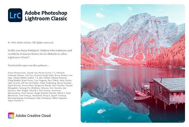 Adobe Lightroom Classic Splash-Screen. [Foto: Adobe, Screenshot: MediaNord]