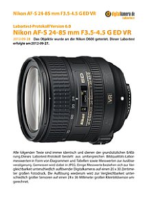 Nikon AF-S 24-85 mm 3.5-4.5G ED VR mit D600 Labortest, Seite 1 [Foto: MediaNord]