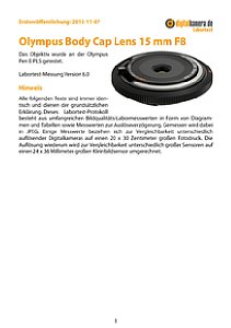 Olympus Body Cap Lens 15 mm F8 (BC-1518) mit Pen E-PL5 Labortest, Seite 1 [Foto: MediaNord]