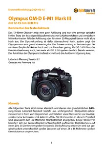 Olympus OM-D E-M1 Mark III mit 12-45 mm 4 ED Pro (EZ-M1245) Labortest, Seite 1 [Foto: MediaNord]