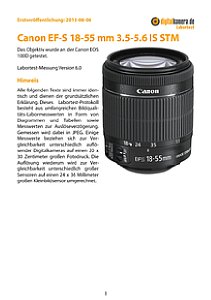 Canon EF-S 18-55 mm 3.5-5.6 IS STM mit EOS 100D Labortest, Seite 1 [Foto: MediaNord]