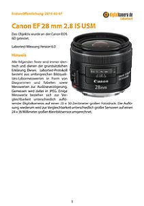 Canon EF 28 mm 2.8 IS USM mit EOS 6D Labortest, Seite 1 [Foto: MediaNord]