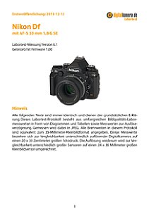 Nikon Df mit AF-S 50 mm 1:1,8 G SE Labortest, Seite 1 [Foto: MediaNord]