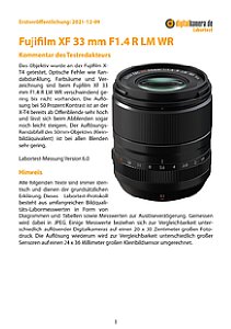 Fujifilm XF 33 mm F1.4 R LM WR mit X-T4 Labortest, Seite 1 [Foto: MediaNord]