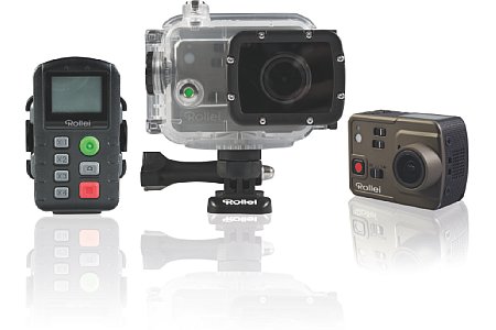 Rollei Actioncam 7S WiFi. Über die Schalter an der Front lassen sich wichtige Funktionen schnell aktivieren oder deaktivieren. [Foto: Rollei]