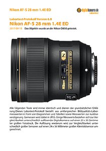 Nikon AF-S 28 mm 1.4E ED mit D850 Labortest, Seite 1 [Foto: MediaNord]