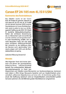 Canon EF 24-105 mm 4L IS II USM mit EOS-1D X Mark III Labortest, Seite 1 [Foto: MediaNord]