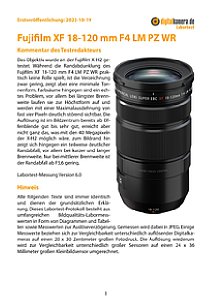 Fujifilm XF 18-120 mm F4 LM PZ WR mit X-H2 Labortest, Seite 1 [Foto: MediaNord]