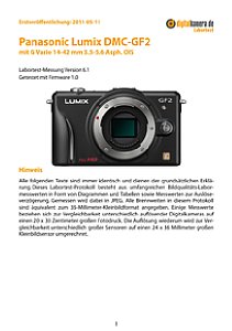 Panasonic Lumix DMC-GF2 mit G Vario 14-42 mm 3.5-5.6 Asph. OIS Labortest, Seite 1 [Foto: MediaNord]