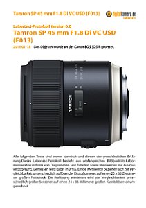 Tamron SP 45 mm F1.8 Di VC USD (F013) mit Canon EOS 5DS R Labortest, Seite 1 [Foto: MediaNord]