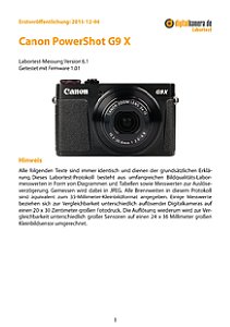 Canon PowerShot G9 X Labortest, Seite 1 [Foto: MediaNord]