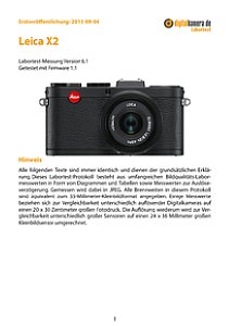 Leica X2 Labortest, Seite 1 [Foto: MediaNord]