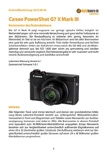 Canon PowerShot G7 X Mark III Labortest, Seite 1 [Foto: MediaNord]