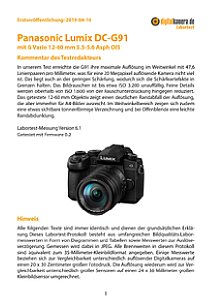 Panasonic Lumix DC-G91 mit G Vario 12-60 mm 3.5-5.6 Asph. Power OIS Labortest, Seite 1 [Foto: MediaNord]