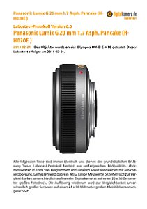 Panasonic Lumix G 20 mm 1.7 Asph. Pancake mit Olympus OM-D E-M10 Labortest, Seite 1 [Foto: MediaNord]
