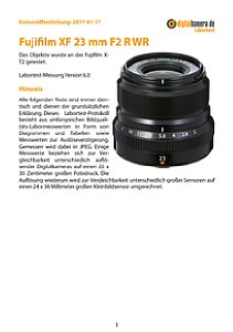 Fujifilm XF 23 mm F2 R WR mit X-T2 Labortest, Seite 1 [Foto: MediaNord]