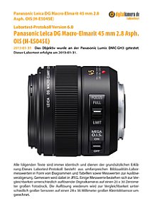 Panasonic Leica DG Macro-Elmarit 45 mm 2.8 Asph. OIS mit Lumix DMC-GH3 Labortest, Seite 1 [Foto: MediaNord]