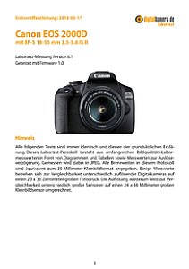 Canon EOS 2000D mit EF-S 18-55 mm 3.5-5.6 IS II Labortest, Seite 1 [Foto: MediaNord]