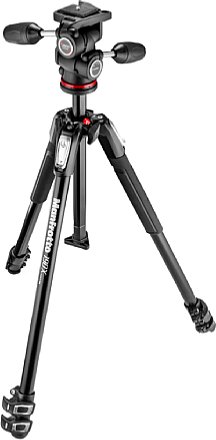 Manfrotto	MK190X3-3W1 190X Alu mit Dreiwegeneiger. [Foto: Manfrotto]