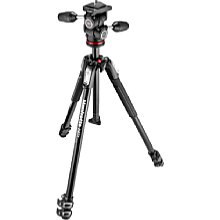 Manfrotto MK190X3-3W1 190X Stativ mit 804 3-Wege-Neiger und Schnellwechselplatte