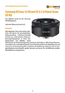 Samsung NX Lens 16-50 mm F3.5-5.6 Power Zoom ED OIS mit NX3000 Labortest, Seite 1 [Foto: MediaNord]