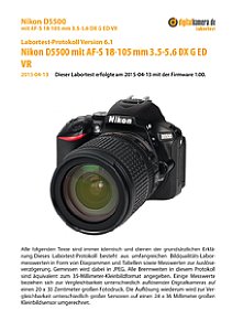 Nikon D5500 mit AF-S 18-105 mm 3.5-5.6 DX G ED VR Labortest, Seite 1 [Foto: MediaNord]