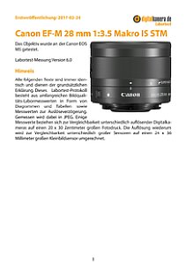 Canon EF-M 28 mm 1:3.5 Makro IS STM mit EOS M5 Labortest, Seite 1 [Foto: MediaNord]