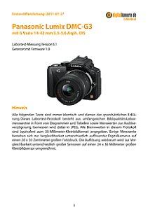 Panasonic Lumix DMC-G3 mit G Vario 14-42 mm 3.5-5.6 Asph. OIS Labortest, Seite 1 [Foto: MediaNord]