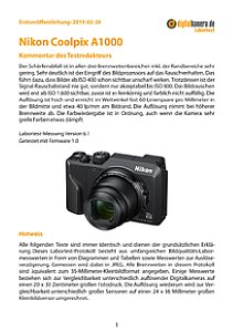 Nikon Coolpix A1000 Labortest, Seite 1 [Foto: MediaNord]