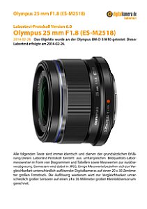 Olympus 25 mm F1.8 (ES-M2518) mit OM-D E-M10 Labortest, Seite 1 [Foto: MediaNord]