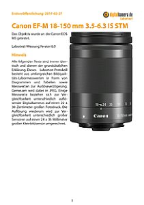 Canon EF-M 18-150 mm 3.5-6.3 IS STM mit EOS M5 Labortest, Seite 1 [Foto: MediaNord]